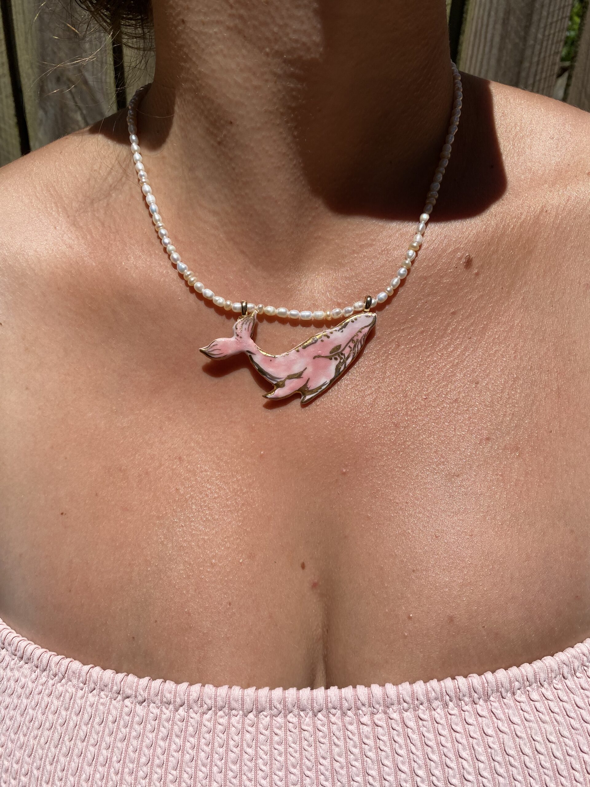 BLUSHING HUMPBACK WHALE- Custom Necklace - Image 3