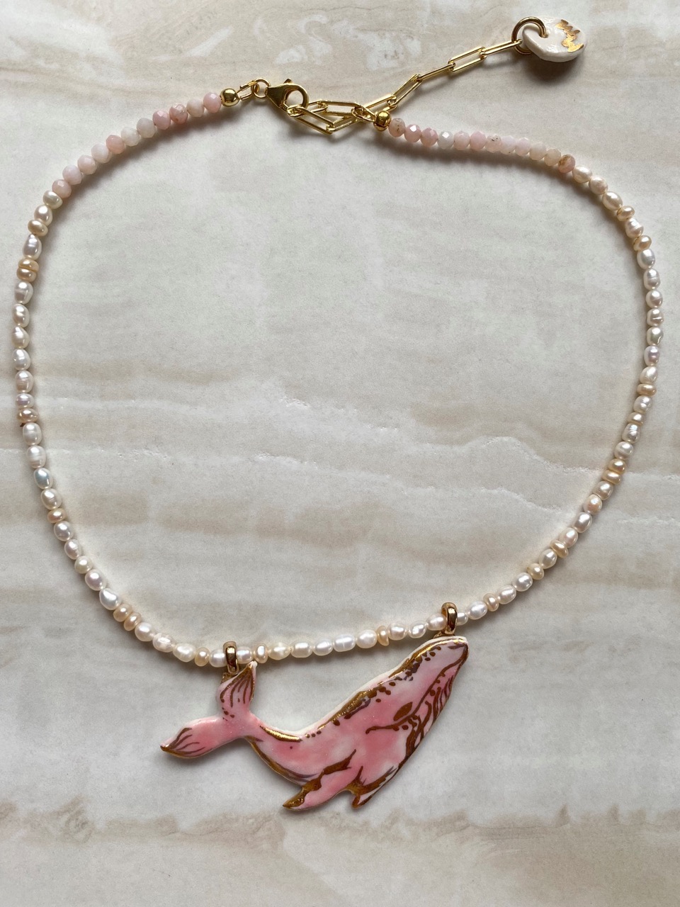 BLUSHING HUMPBACK WHALE- Custom Necklace